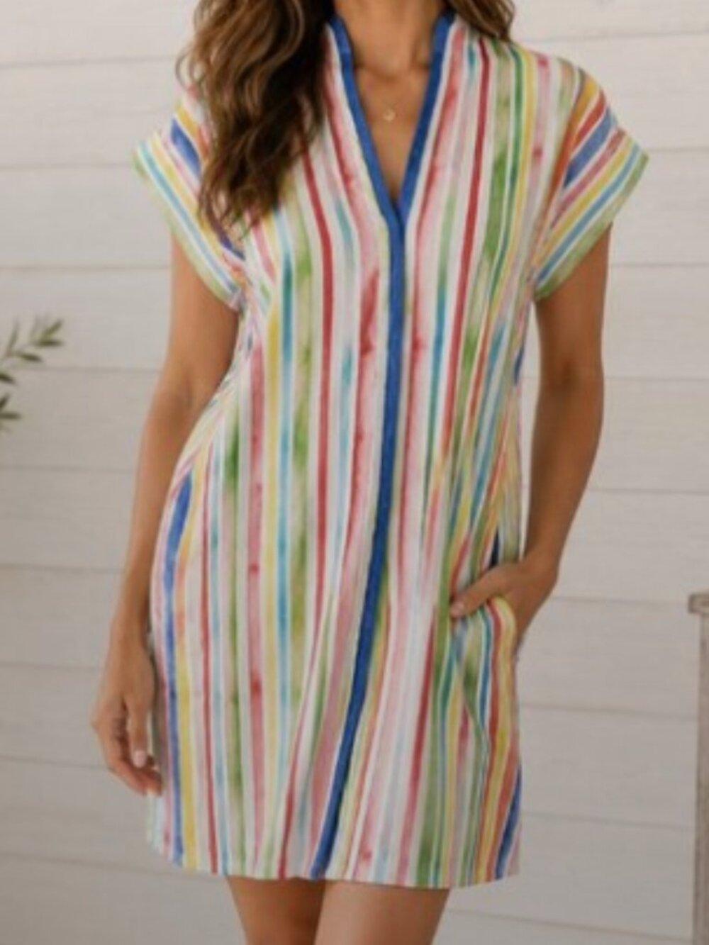 BROOKE WRIGHT STRIPED NANCY DRESS SMALL NWOT